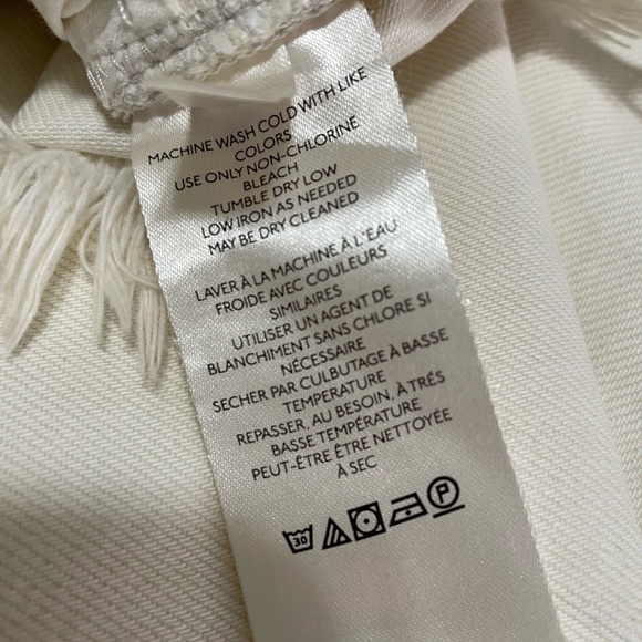 We The Free Distressed Light Ivory washed Jean Skirt - Picture 5 of 10